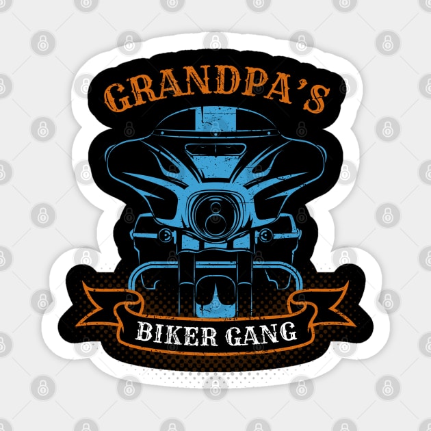 Grandpa's Biker Gang Father's Day Sticker by DwiRetnoArt99